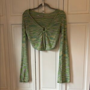 Striped Green and Yellow sweater Top